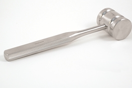 MSI Precision BIG Stainless Steel Mallet With Cylinder Shaped Head With Two Round Grooves 