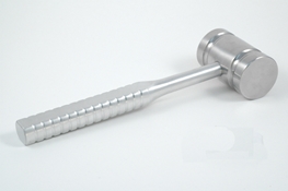 MSI Precision Large Stainless Steel Mallet With Cylinder Shaped Head With Two Round Grooves 