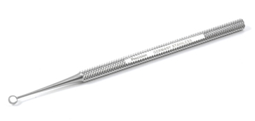 Heath Chalazion Curette, Round And Knurled Handle With Polished Finish 