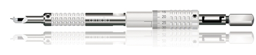 Titanium Micrometer Handle Single Edge 45° Ultra Thin 