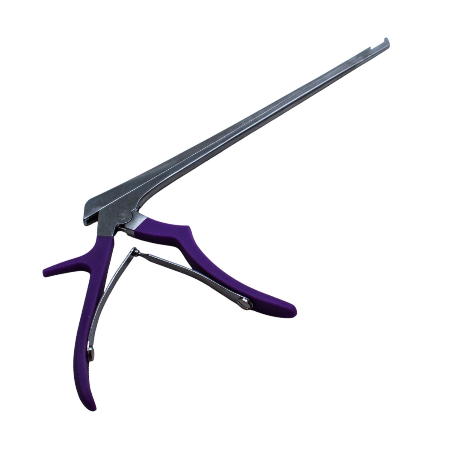 Ferris Smith Kerrison Rongeur, 40 Degrees Upbite, 3mm Bite, Pink Silicone Handle, Working Length 8" (203mm) 
