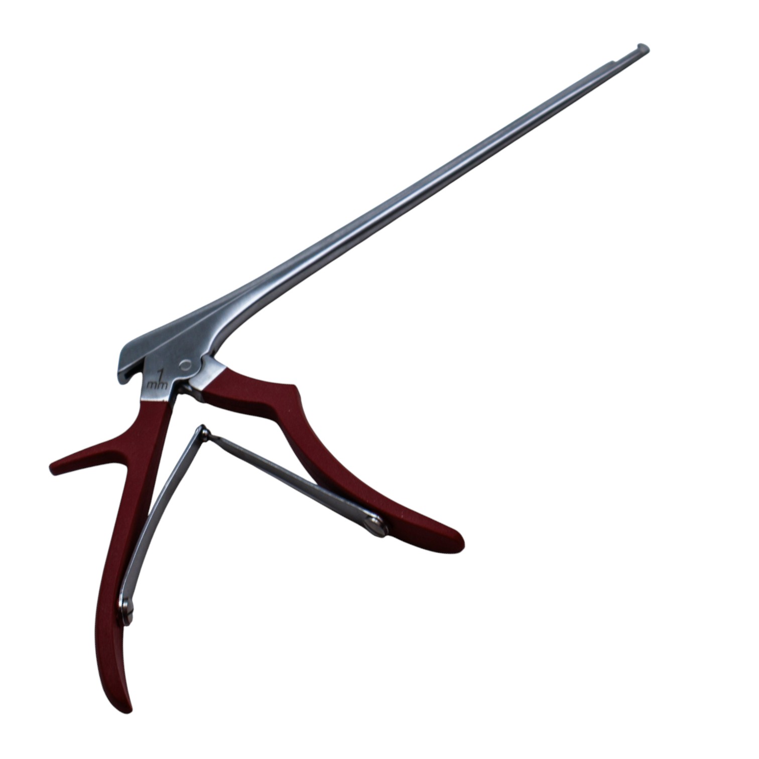 Ferris Smith Kerrison Rongeur, 90 Degrees Upbite, 1mm Bite, Red Silicone Handle, Working Length 8" (203mm) 