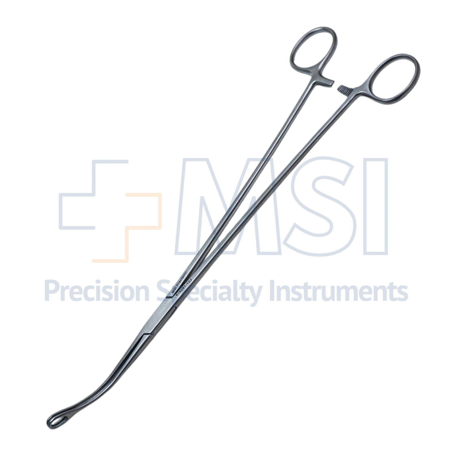 Polyp Cutter Instrument - Laufe Uterine Polyp Forceps, Curved, Serrated Loop Tip, Overall ...