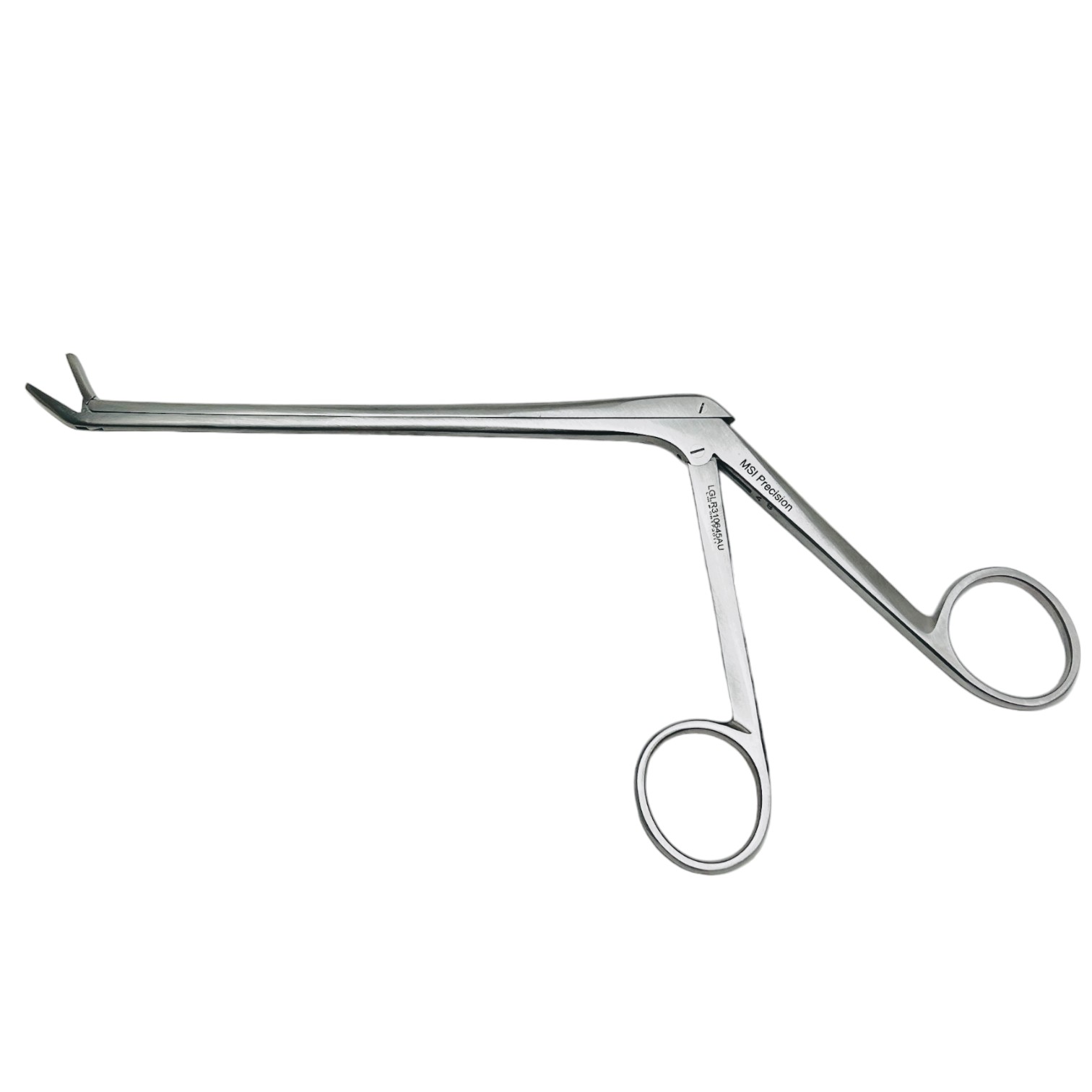 Love Gruenwald Vertical Disc Rongeur, Angled Up 30 Degrees, 3mm x 10m Jaw, Working Length 6" (152mm) 