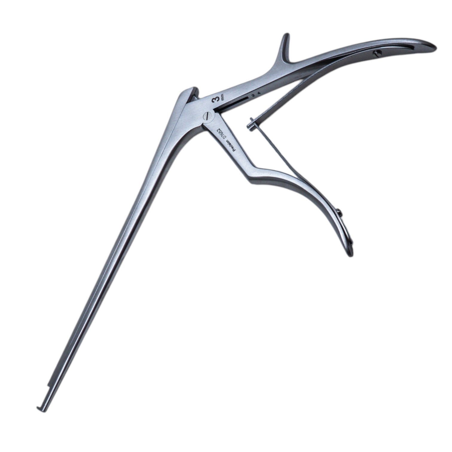 Love Kerrison Laminectomy Rongeur, Straight Shaft, 90 Degrees Upbite, 3mm Bite, Regular Footplate, Large Handle, Working Length 8" (203mm) 