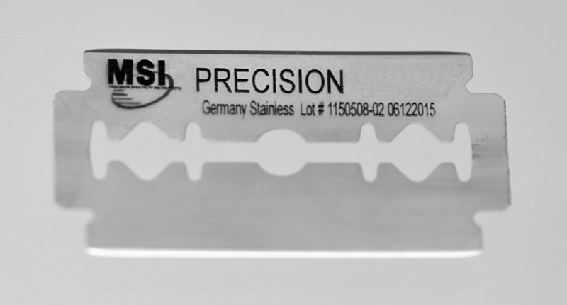Stainless Steel Breakable Blades, Overall Length 1-3/4" (45mm), 10 Per Package 