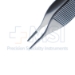 Adson Style Bipolar Forceps, Serrated Jaws, 1mm Tip, 10mm High Polish Area, Wide Serrated Handle, Overall Length 4-3/4" (121mm) - 108-06-02A