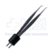McPherson Style Bipolar Forceps, Angled 45 Degrees, 0.5mm Tip, 4mm Tying Platforms, 10mm High Polish Area, Overall Length 3-1/2" (89mm) - 108-08-01A