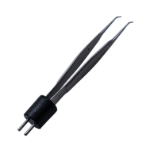 McPherson Style Bipolar Forceps, Angled 45 Degrees, 0.5mm Tip, 4mm Tying Platforms, 10mm High Polish Area, Overall Length 3-1/2" (89mm) 