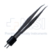 Coaptation Bipolar Forceps, Curved, 0.4mm Tip, 3.5mm Angled Platforms, 10mm High Polish Area, Wide Serrated Handle, Overall Length 4-3/5" (117mm) - 108-11-05A