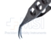 Gills Capsulotomy Scissors, Curved, Extra Thin Sharp Tips, Angled Forward Blades, 10mm Blade Length, Mid-Screw To Tip 13mm, Three Hole Handle, Overall Length 4-1/2" (110mm) - 11-5-6236