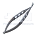 Gills Capsulotomy Scissors, Curved, Extra Thin Sharp Tips, Angled Forward Blades, 10mm Blade Length, Mid-Screw To Tip 13mm, Three Hole Handle, Overall Length 4-1/2" (110mm) - 11-5-6236