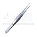Dressing Forceps, Straight, Serrations, Serrated Handle, Polished Finish, Delicate 11mm Straight Tips, Overall Length 4" (100mm) - 11-6-5111