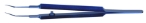 Utrata Capsulorhexis Forceps, Titanium, Angled, Extremely Thin Shafts with Six Laser Lines at 1mm Increments, 11mm Bend To Tip, Triangular Grasping Tips, Round Handle, Longitudinal Grooves, Overall Length 4" (105mm) 