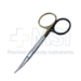 Stevens Tenotomy Scissors, TC, Super Cut, Curved, Serrated Bottom Blade, Sharp Tips, Two Tone Finish, One Black Ring Handle, Overall Length 4-1/2" (115mm) - 19-134168