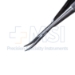 Jacobson Micro Needle Holder, Curved, Decliate, 11mm Length x 0.5mm Diamond Dusted Jaws, 8mm Diameter Knurled Handle, Without Lock, Overall Length 6" (150mm) - 191-135615-42