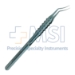 Utrata Capsulorhexis Forceps, Titanium, Long Ergonomic 8mm Round Handle, Sharp Pointed Serrated Tips, Vaulted Tips 13mm Bend to Tip, Laser Marks at 2.5mm/5mm, For Incisions Down to 2.2mm - 2-712-3ER8