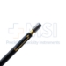 MICS Cataract 2.4mm Clear Cornea Diamond Knife, Black Gold Titanium Handle, 90 Degrees Sharp Sided Spear, Angled Dop J-Slot Bayonet Handle Design, Blade Dimensions 2.4mm Wide By 0.17mm Thick By 4mm Long - 365A