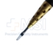 MICS Trapazoid 1.1mm - 1.4mm Tapered Spear Diamond Knife, Straight Dop BlackGold Titanium J-Slot Bayyonet Handle Design.Blade is 0.17mm Thick. - 379