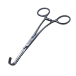 Cooley Derra S Shaped Clamp Forceps, Curved, 7/8" (22mm) Jaws, Depth 1/2" (13mm), Jaw Has Calibrated Markings In 5mm Increments, Overall Length 6-1/2" (165mm) 