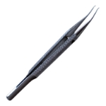 Girard Corneoscleral Forceps, 0.12mm, 1 x 2 Teeth, 6mm Tying Platform, Colibri Style, Round Knurled Handle, Polished Finish, For Right-Handed Use, Overall Length 4-1/4" (107mm) 842371,6-May,K5-2900,08-01243,E3195