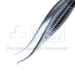 Castroviejo Style Colibri Forceps, 0.5mm, 1 x 2 Teeth Set At 45 Degrees, 6mm Tying Platform, Serrated Wide Handle, Overall Length 4-1/4" (109mm) - 5-4316-5