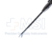 Intraocular Scissors, Straight, Delicate Serrated 3mm Blades, Pointed Tips, 2mm Diameter/33mm Long Tubular Shaft, Serrated Squeeze Handle, Polished Finish, Tip Guard, Overall Length 5-3/4" (146mm) - 5-4402