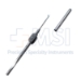 Intraocular Scissors, Straight, Delicate Serrated 3mm Blades, Pointed Tips, 2mm Diameter/33mm Long Tubular Shaft, Serrated Squeeze Handle, Polished Finish, Tip Guard, Overall Length 5-3/4" (146mm) - 5-4402
