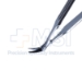 Castroviejo Corneal Section Scissors, Curved Left, Blunt Tips, 10mm Mid-Screw To Tip, Serrated Wide Handle, Polished Finish, Overall Length 4-7/8" (125mm) - 5-4416-WH