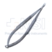 Barraquer Needle Holder, Curved, Delicate 6mm Jaws, Without Lock, Round Knurled Handle, Dull Finish, Overall Length 5-1/4" (133mm) - 5-4939-CWO-6