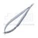 Barraquer Needle Holder, Straight, Delicate 9mm Jaws, Without Lock, Round Knurled Handle, Dull Finish, Overall Length 5-1/4" (134mm) - 5-4939-SWO