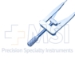 Lieberman Temporal Speculum, Titanium, Angled 45 Degrees, Open 16mm Blades, Adjustable Wire, Adjustable Lid Tension, Thumb Screw Control, Overall Length 3-1/4" (84mm) - 5-5176-AT