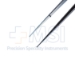 Rhoton Style Micro Ring Tip Forceps, 1mm x 0.5mm Straight Diamond Impregnated Tips, 8mm Diameter Round Handle, Overall Length 8-1/4" (210mm) - 5115-252
