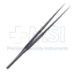 Rhoton Style Micro Ring Tip Forceps, 1mm x 0.5mm Straight Diamond Impregnated Tips, 8mm Diameter Round Handle, Overall Length 8-1/4" (210mm) - 5115-252