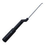 Microdissectomy Curette, Forward Angled, Size #2, Bayonet, Round Offset Black Aluminum Handle, Overall Length 10" (254mm) Compares To Codman 47-5019 