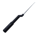 Microdissectomy Curette, Forward Angled, Size #1, Bayonet, Round Offset Gray Aluminum Handle, Overall Length 10" (254mm) Compares To Codman 47-5011 