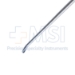 Microdissectomy Curette, Forward Angled, Size #3, Bayonet, Round Offset Gray Aluminum Handle, Overall Length 10" (254mm) Compares To Codman 47-5015 - 586126C