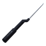 Microdissectomy Curette, Backward Angled, Size #5, Bayonet, Round Offset Gray Aluminum Handle, Overall Length 10" (254mm) Compares To Codman 47-5020 
