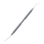 Seibel Style Nucleus Chopper & Safety Quick Chopper, Double Ended, Stainless Steel, Left Hand Dominant, Use In Right Hand, Seibel End - Curved Interior Cutting Edge, 0.5mm Olive Shaped Tip, 15mm From Bend To Tip, Safety Quick Chopper End - 0.5mm Olive Shaped Blade, 1mm Bend, Angled 10mm From Bend To Tip, Overall Length 5-1/2" (140mm) 08-14536 L
