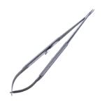 Microsurgical Needle Holder, Straight, 0.8mm Diamond Dusted Jaws, With Slim Line Box Lock, 9mm Diameter Round Diamond Knurled Handle, Overall Length 9" (230mm) 
