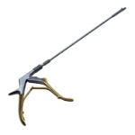 Tischler Cervical Biopsy Punch, Straight, 3mm Wide x 7mm Long Jaw, Rotating 360 Degrees Shaft, Gold Plated Squeeze Open Grip Handle, Overall Length 10" (254mm) 