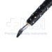 MICS Trapazoid 1.8mm - 2.75mm Tapered Spear Black (CVD) Diamond Knife, Angled Dop BlackGold Titanium J-Slot Bayyonet Handle Design, Blade has Laser Lines at 1.8mm, 2.2mm, 2.4mm, 2.75mm, is 0.17mm Thick - PABD18275L