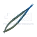 Barraquer Needle Holder, Titanium, Curved, Delicate 9mm Flattened Jaws, Without Lock, Round Handle, Overall Length 4-1/4" (109mm) - TDK-4-414