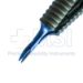 Rosin-Dacamara Big Grip Needle Holder, Titanium, Curved, 8mm Long Extra Delicate Jaws, Handle Diameter 12.5mm, Special Pin System, Round Grooved Handle, Overall Length 5-1/2" (129mm) - TDK-444-49395