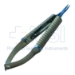Rosin-Dacamara Big Grip Needle Holder, Titanium, Curved, 8mm Long Extra Delicate Jaws, Handle Diameter 12.5mm, Special Pin System, Round Grooved Handle, Overall Length 5-1/2" (129mm) - TDK-444-49395