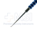 Kuglen Push Pull Iris Hook IOL Lens Manipulator, Titanium, Straight Shaft, 0.5mm x 0.25mm ( H ) Shaped Tip, Round Grooved Handle, Overall Length 4-5/8" (117mm) - TDK-7-512