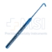 Wright Grooved Muscle Hook, Titanium, Right, Working End 2.5mm Diameter x Inside 11.5mm x Outside 14.5mm Long, With Groove, Round Fenestrated Handle, Overall Length 5-1/2" (140mm) - TDK-7274WR