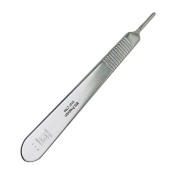 #3 Knife Handle, Millimeter / Inch Ruler, Works With, Blades 10, 11, 12, 15, Overall length 5" (127mm) 