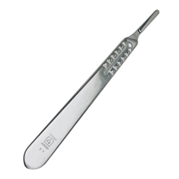 #4 Knife Handle, Millimeter Ruler, Works With Blades 20, 21, 22, 23, 24, 25, Overall Length 5-1/4" (133mm) 