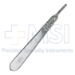 #4 Knife Handle, Millimeter Ruler, Works With Blades 20, 21, 22, 23, 24, 25, Overall Length 5-1/4" (133mm) - 0101-2805
